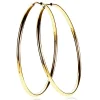 ZINZI zilveren oorringen 55 x 2mm glad geel verguld ZIO437G