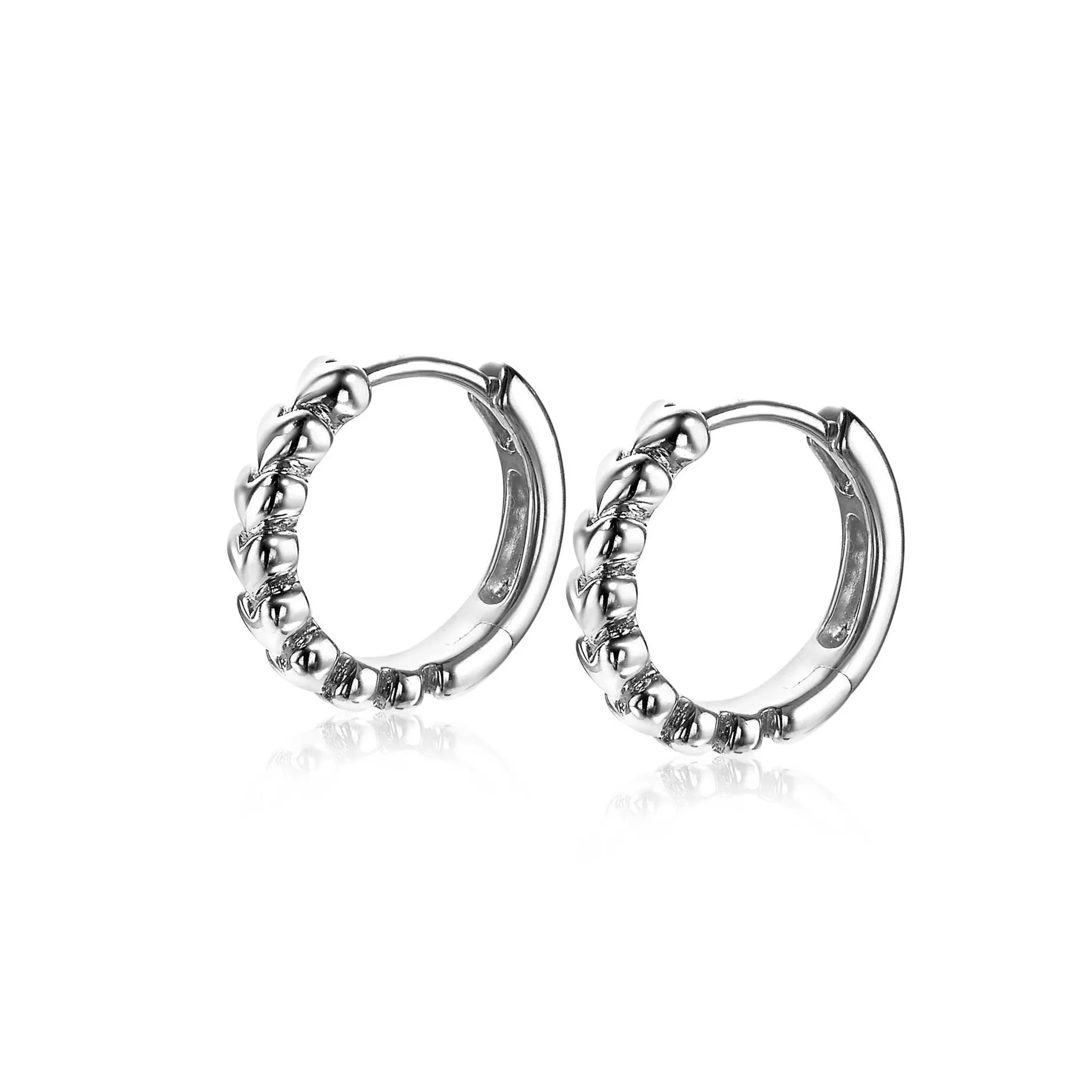 ZINZI zilveren oorringen 15x3mm met hartjes ZIO1798