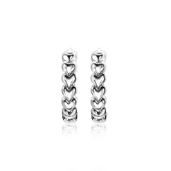 ZINZI zilveren oorringen 15x3mm met hartjes ZIO1798