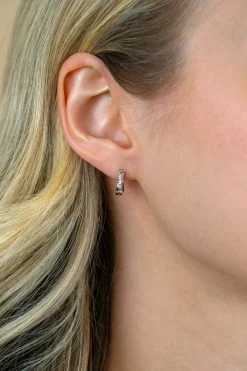 ZINZI zilveren oorringen 12x3mm kruislings wit ZIO2039