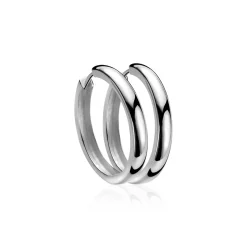 Zinzi zilveren oorringen 24 x 3mm glad met luxe klapsluiting ZIO192