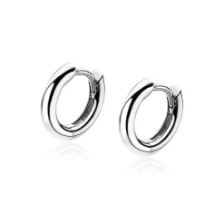 Zinzi zilveren oorringen 12 x 2mm glad met luxe klapsluiting ZIO194