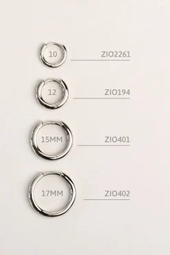 Zinzi zilveren oorringen 12 x 2mm glad met luxe klapsluiting ZIO194