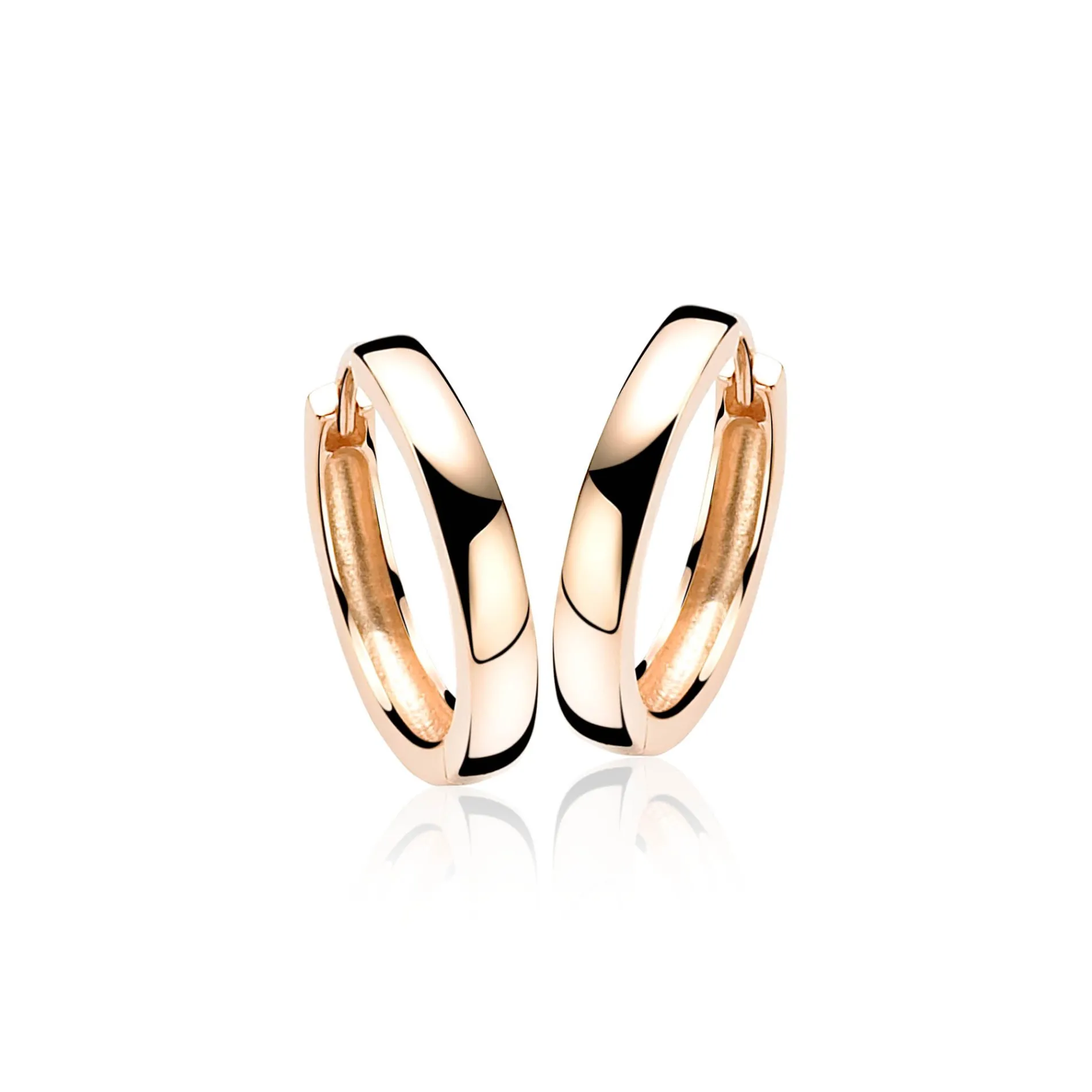 ZINZI zilveren oorringen rosé verguld 20 x 3mm ZIO190R