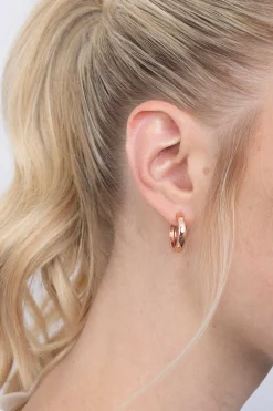 ZINZI zilveren oorringen rosé verguld 20 x 3mm ZIO190R