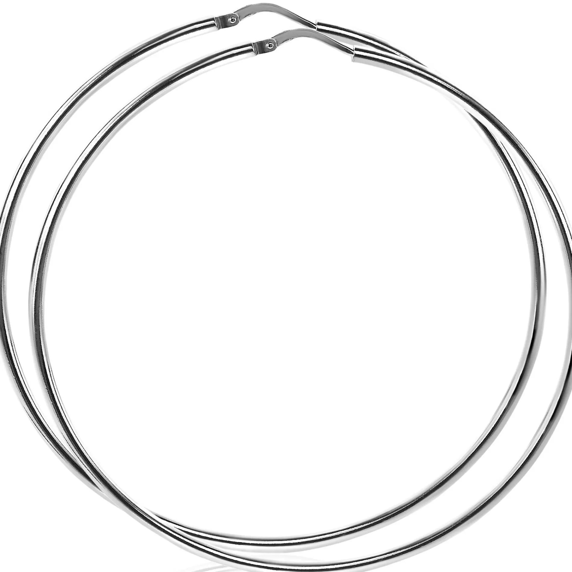 ZINZI zilveren oorringen glad 65x2mm rond ZIO438