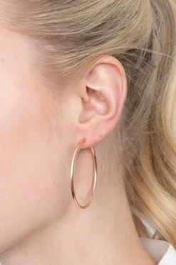ZINZI zilveren oorringen rosé verguld 45x2mm ZIO436R
