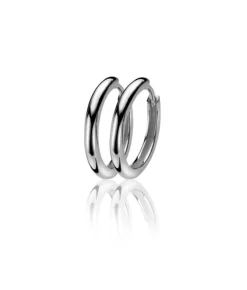ZINZI zilveren oorringen 17 x 2mm glad met luxe klapsluiting ZIO402