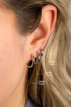 ZINZI zilveren oorringen 17 x 2mm glad met luxe klapsluiting ZIO402