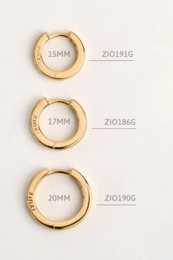ZINZI zilveren oorringen geel verguld 17 x 3mm ZIO186G