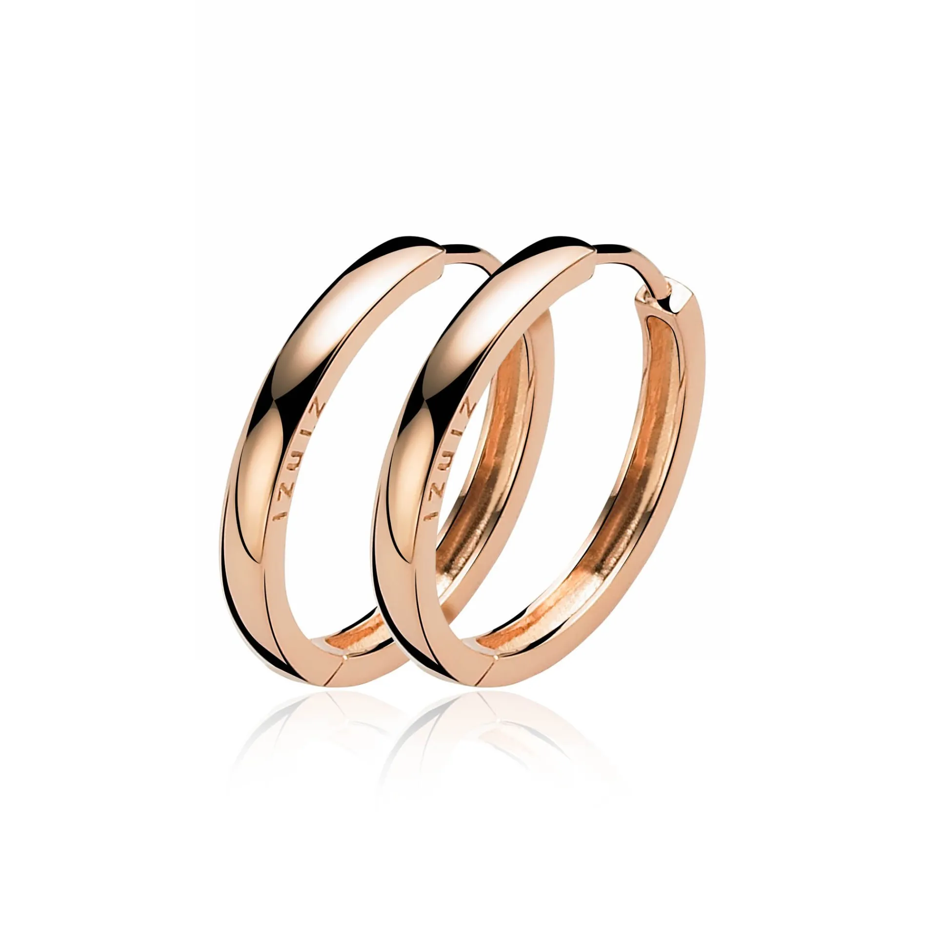 ZINZI zilveren oorringen rosé verguld 24 x 3mm ZIO192R