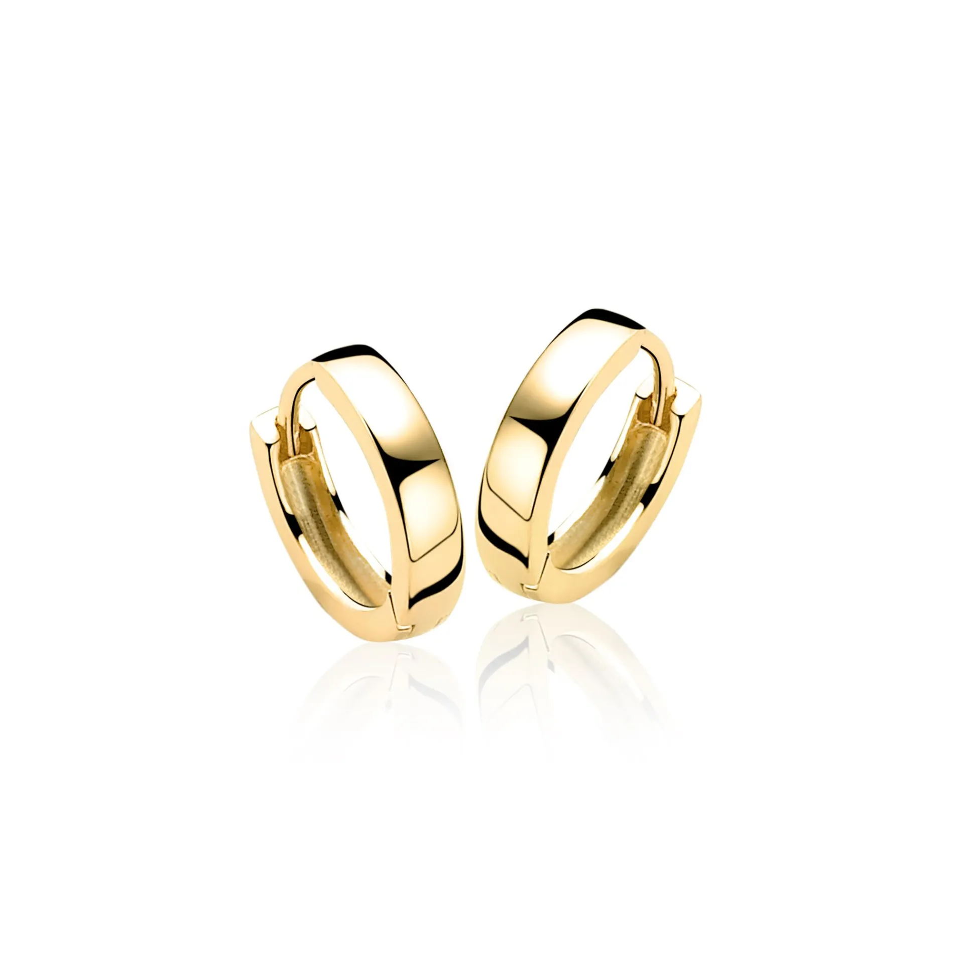 ZINZI zilveren oorringen geel verguld 15 x 3mm ZIO191G