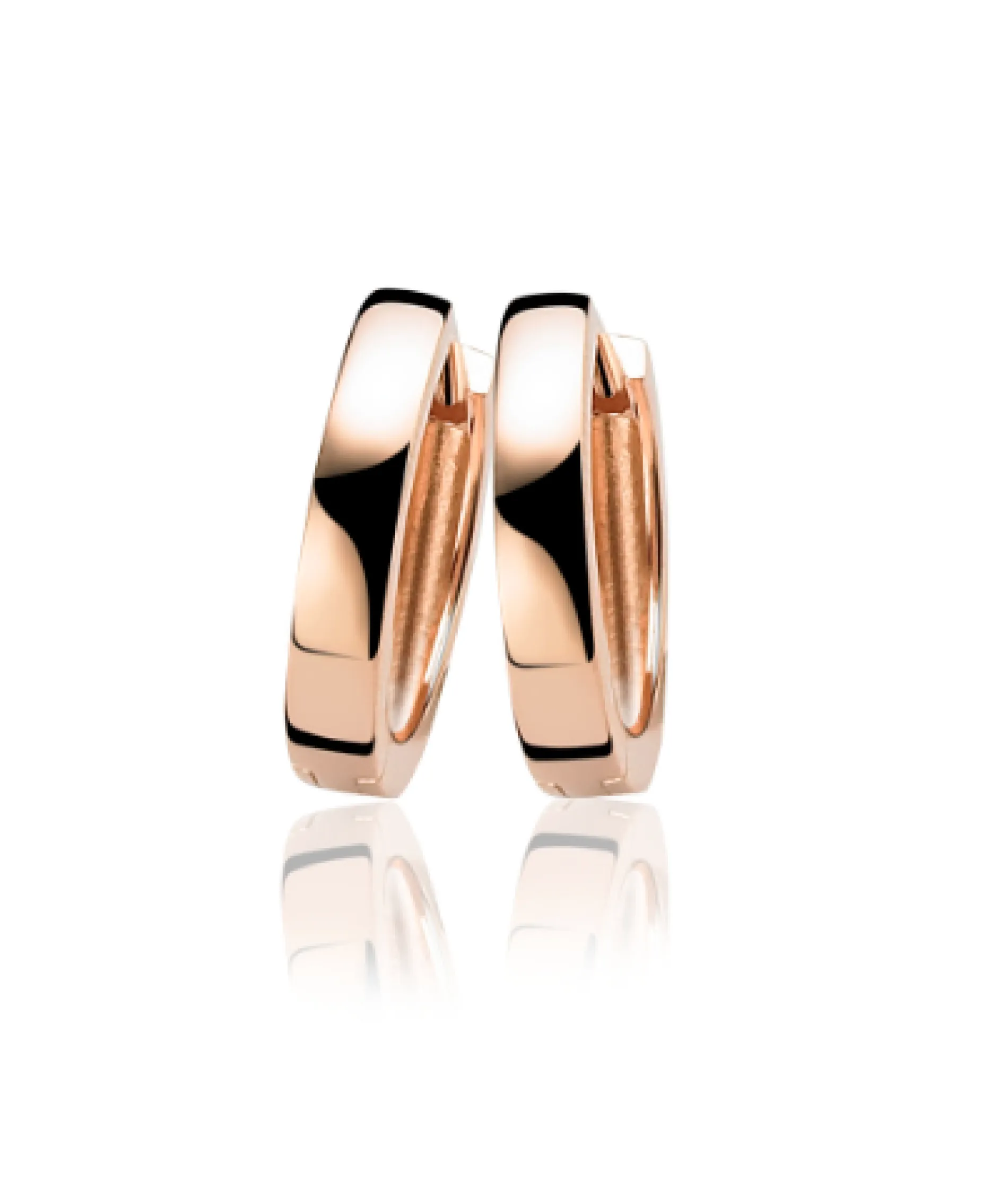 ZINZI zilveren oorringen rosé verguld 17 x 3mm ZIO186R