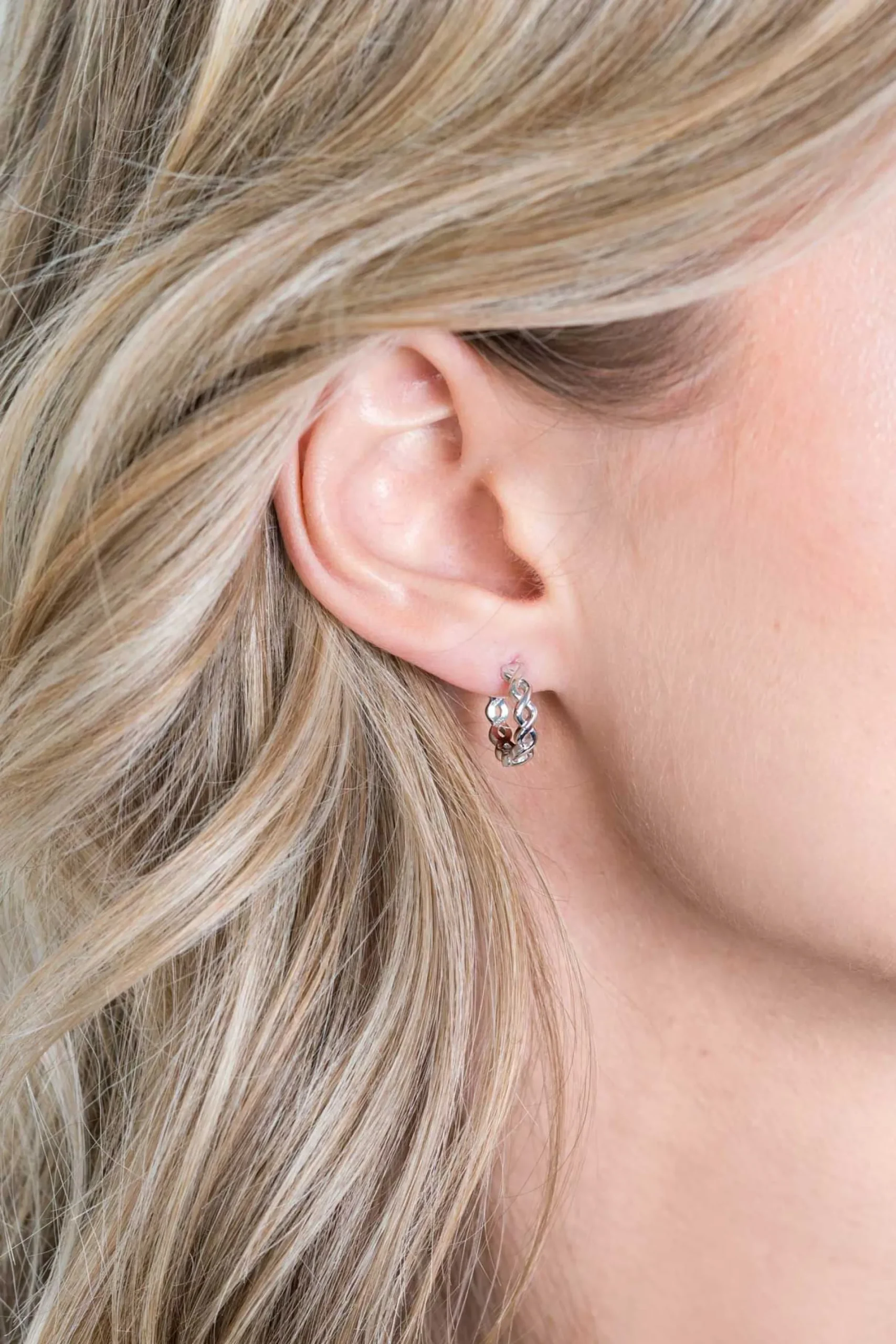 ZINZI zilveren oorringen 13mm Infinity vorm luxe sluiting ZIO1265
