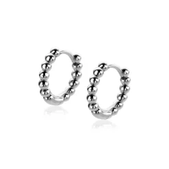 ZINZI zilveren oorringen bolletjes motief 13,5x2,5mm ZIO923