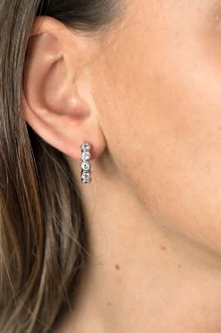 ZINZI zilveren oorringen rond wit 15 x 4mm ZIO1838