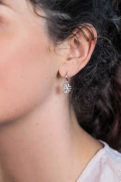 ZINZI zilveren oorsieraden sneeuwkristal bedel 23mm ZIO1977
