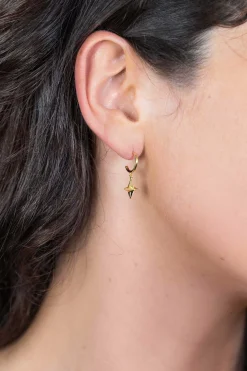 ZINZI zilveren oorsieraden geelverguld ster bedel ZIO1979G