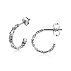 ZINZI zilveren oorsieraden met figaro schakels 17x3mm ZIO2291