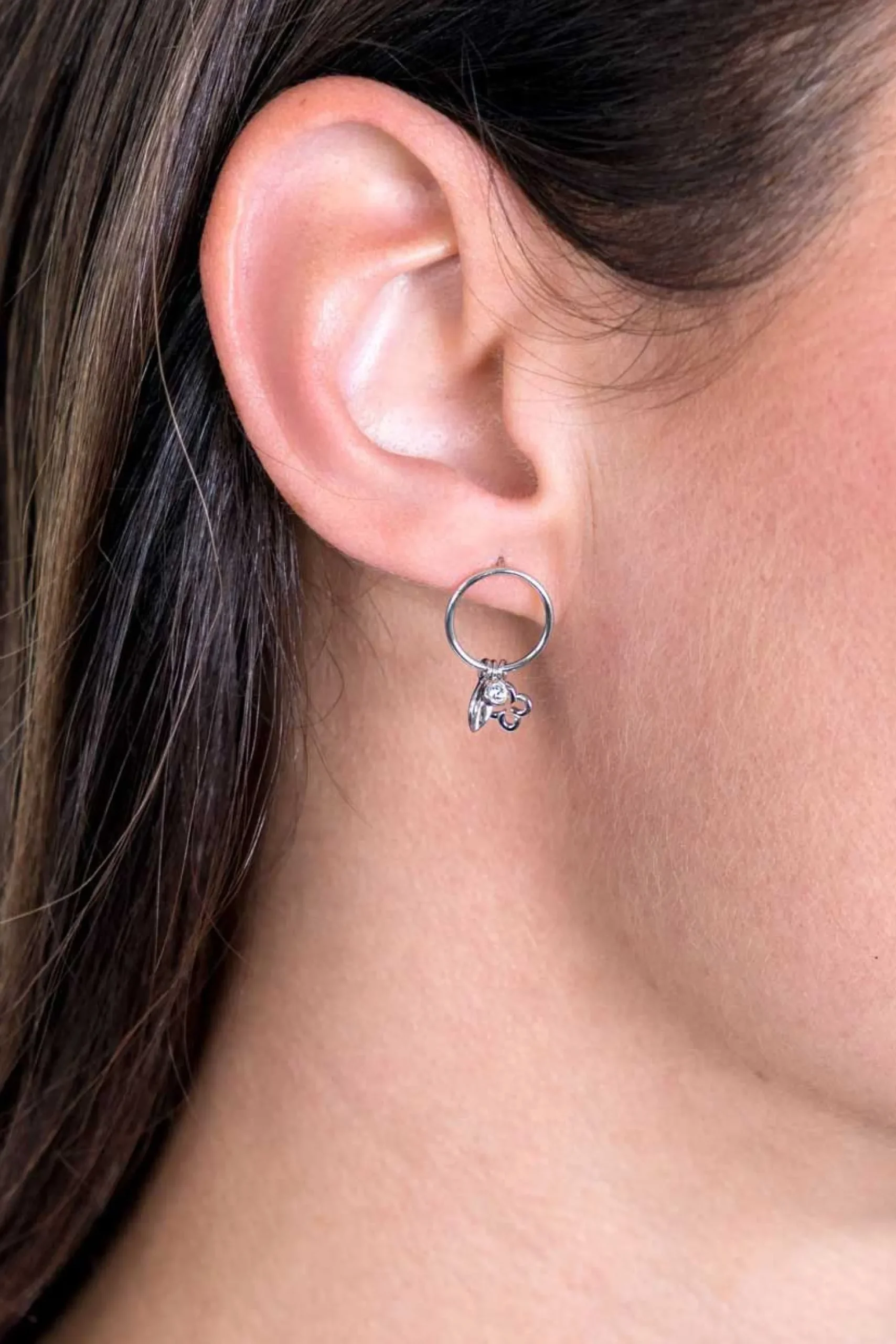 ZINZI zilveren oorsieraden rond fantasie bedels zirconia zio1875