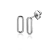 ZINZI zilveren oorstekers 14mm ovaal glad ZIO2210