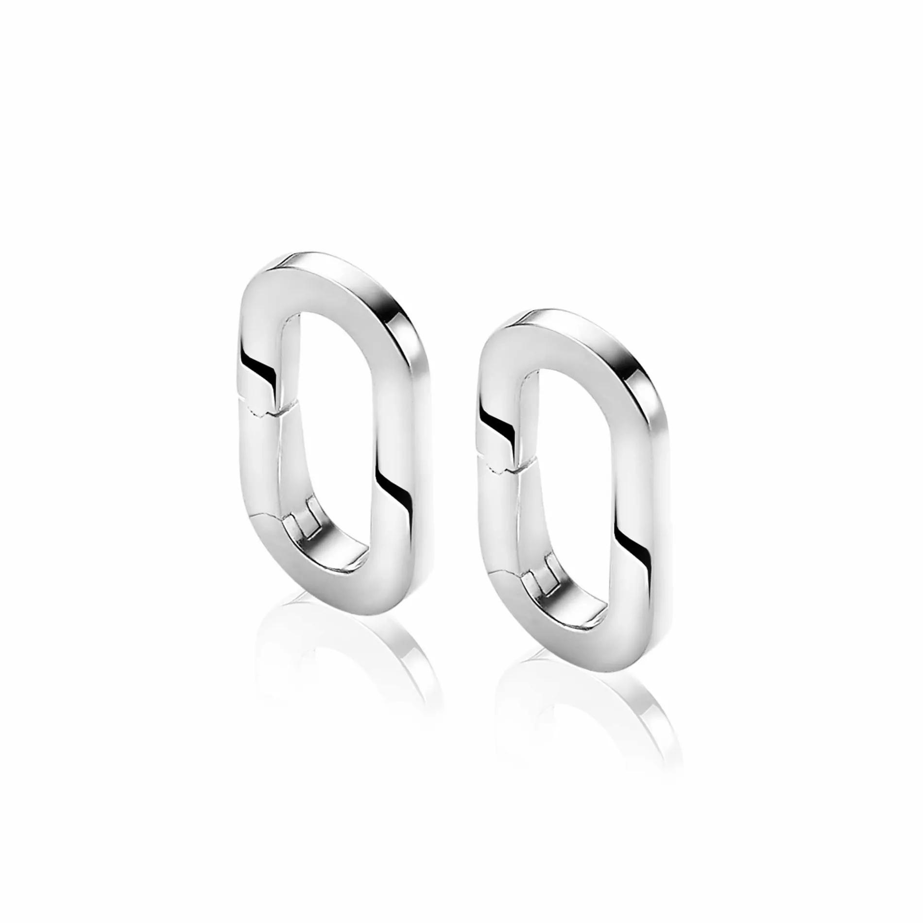 ZINZI zilveren ovale oorbedels sluitring 16mm voor je losse hangertjes ZICH2060 (zonder oorringen)