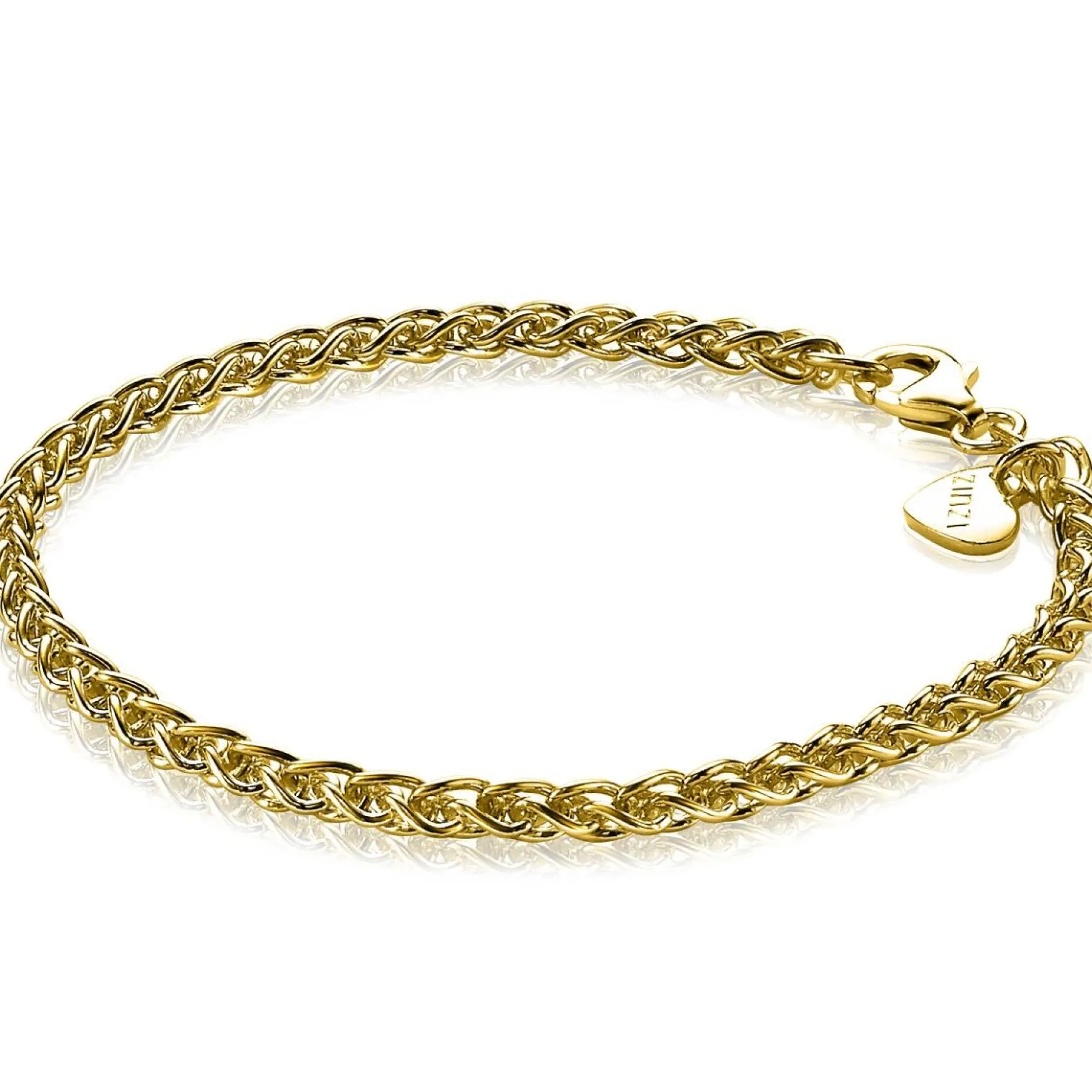 ZINZI zilveren palmier armband geel verguld 3,5mm ZIA1260G