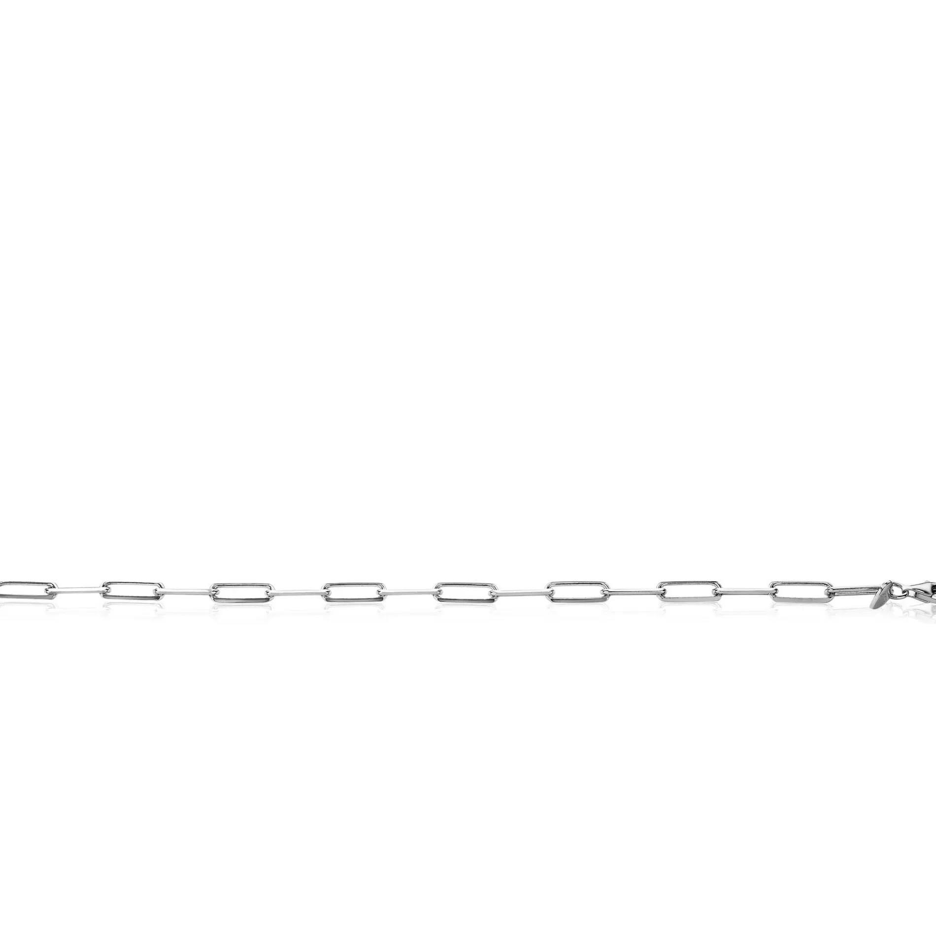 ZINZI zilveren paperclip schakel armband 5mm breed 19cm ZIA2207