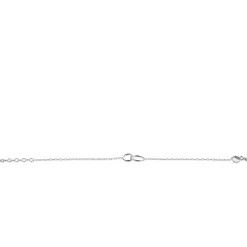 ZINZI zilveren paperclip schakel armband met ronde vormen 17-20cm ZIA2275