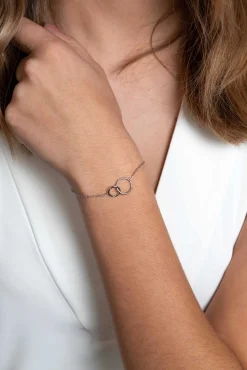 ZINZI zilveren paperclip schakel armband met ronde vormen 17-20cm ZIA2275