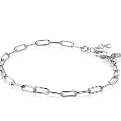 ZINZI zilveren paperclip schakel armband 3,5mm breed ZIA2202