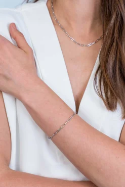 ZINZI zilveren paperclip schakel armband 3,5mm breed ZIA2202