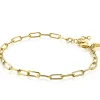 ZINZI zilveren paperclip schakel armband 14K geel verguld 3,5mm breed ZIA2202G