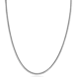 ZINZI zilveren platte slangen-ketting 45cm 2,5mm breed ZIC2401