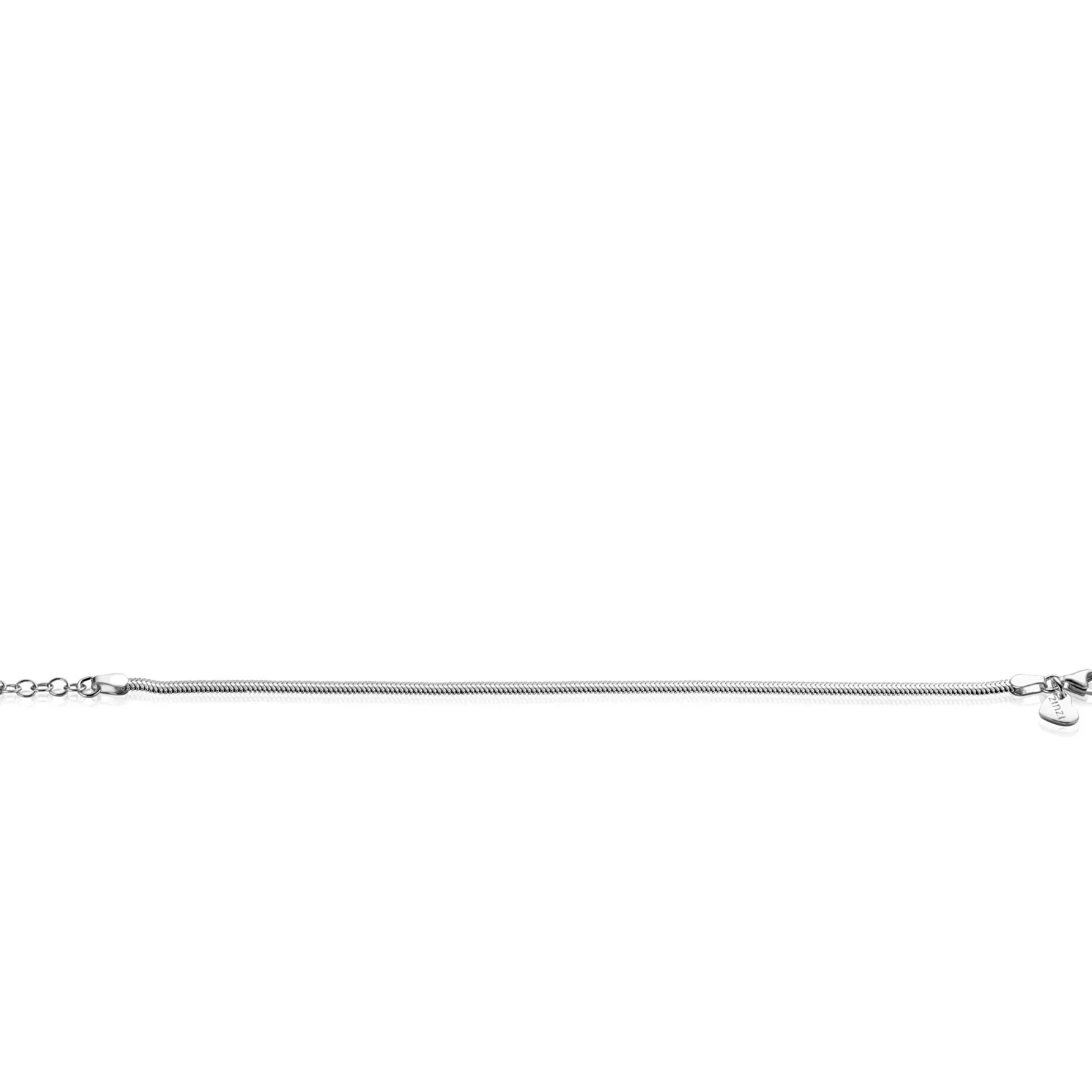 ZINZI zilveren platte slangen-armband 3,5mm breed ZIA2402