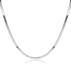 ZINZI zilveren platte slangen-ketting 45cm 3,5mm breed ZIC2292