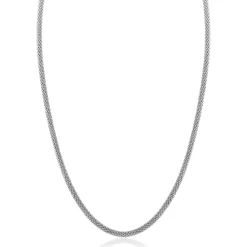 ZINZI zilveren popcorn ketting 3mm breed 42cm ZIC2765