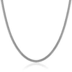ZINZI zilveren popcorn ketting 3mm breed 42cm ZIC2765