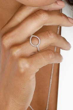ZINZI zilveren ring druppelvorm ZIR2046