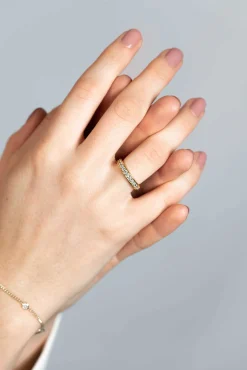 ZINZI zilveren ring geel verguld wit ZIR2050Y