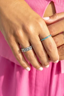 ZINZI zilveren ring gourmet schakel 5,5mm breed ZIR2117