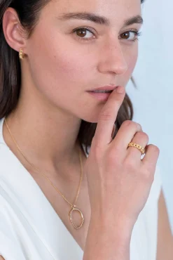 ZINZI zilveren ring 14K geel verguld gourmet schakel 5,5mm breed ZIR2225