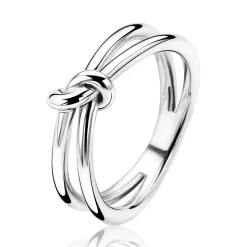 ZINZI zilveren ring met sierlijke knoop ZIR1571