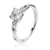 ZINZI zilveren ring met vierkante witte zirconia en fantasie pavé zettingen ZIR2268