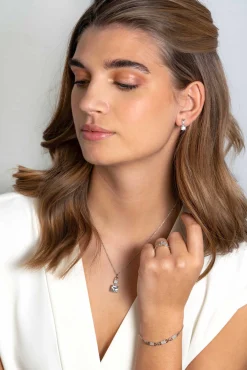 ZINZI zilveren ring met vierkante witte zirconia en fantasie pavé zettingen ZIR2268