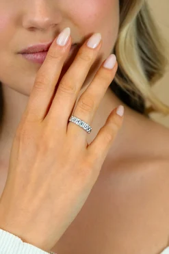 ZINZI zilveren ring (5mm breed) rolex-style schakel glanzend en satiné ZIR2736