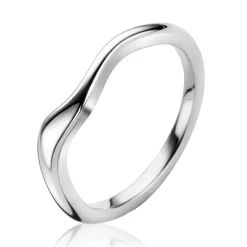 ZINZI zilveren ring organisch gevormd 3,5mm breed ZIR2627