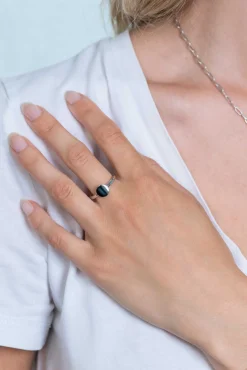 ZINZI zilveren ring rond glanzend plaatje 8mm ZIR2220