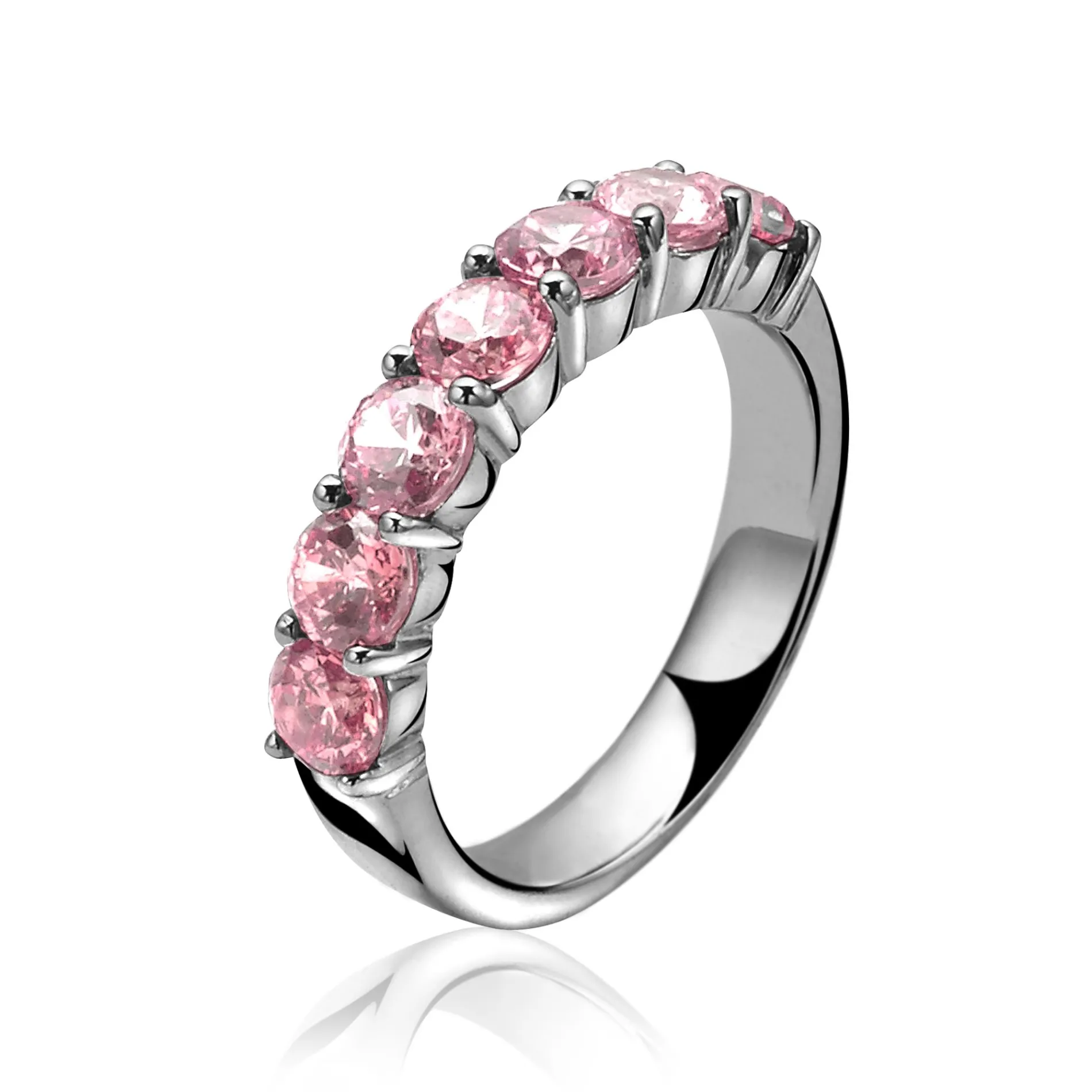 ZINZI zilveren ring roze ZIR1000R