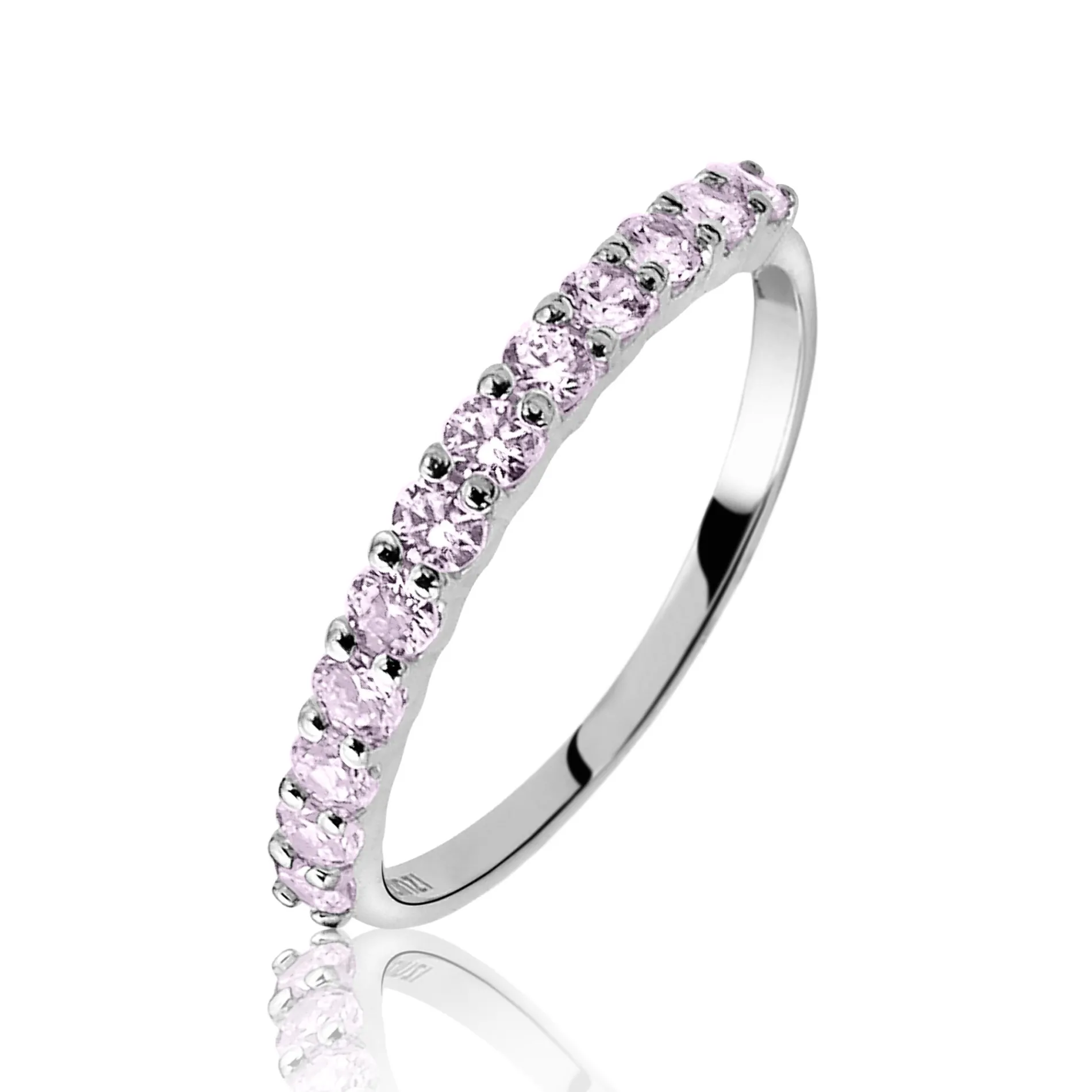 ZINZI zilveren ring roze ZIR827R